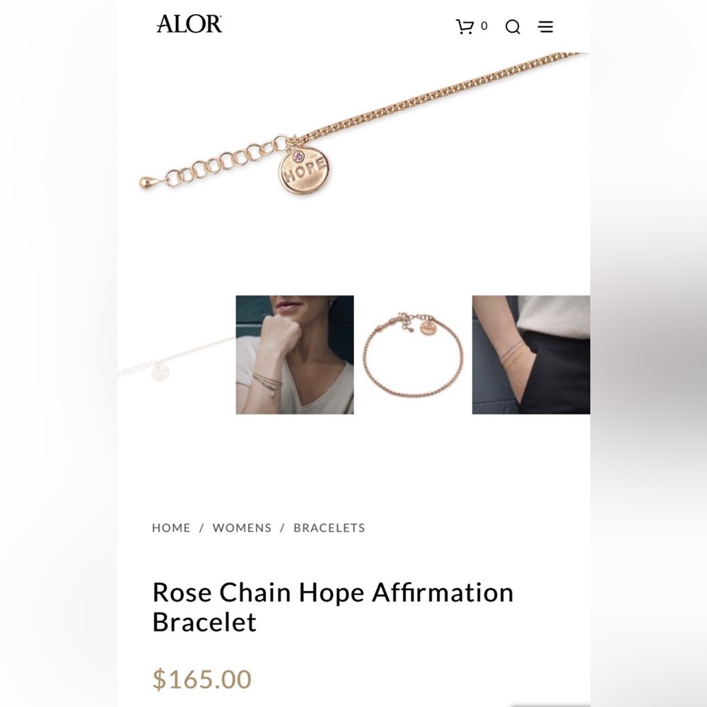 New Alor “Hope” bracelet with warranty.